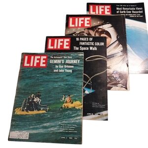 Vintage 1965 LIFE Magazine Collection Set Of 4 Issues NASA Space Program